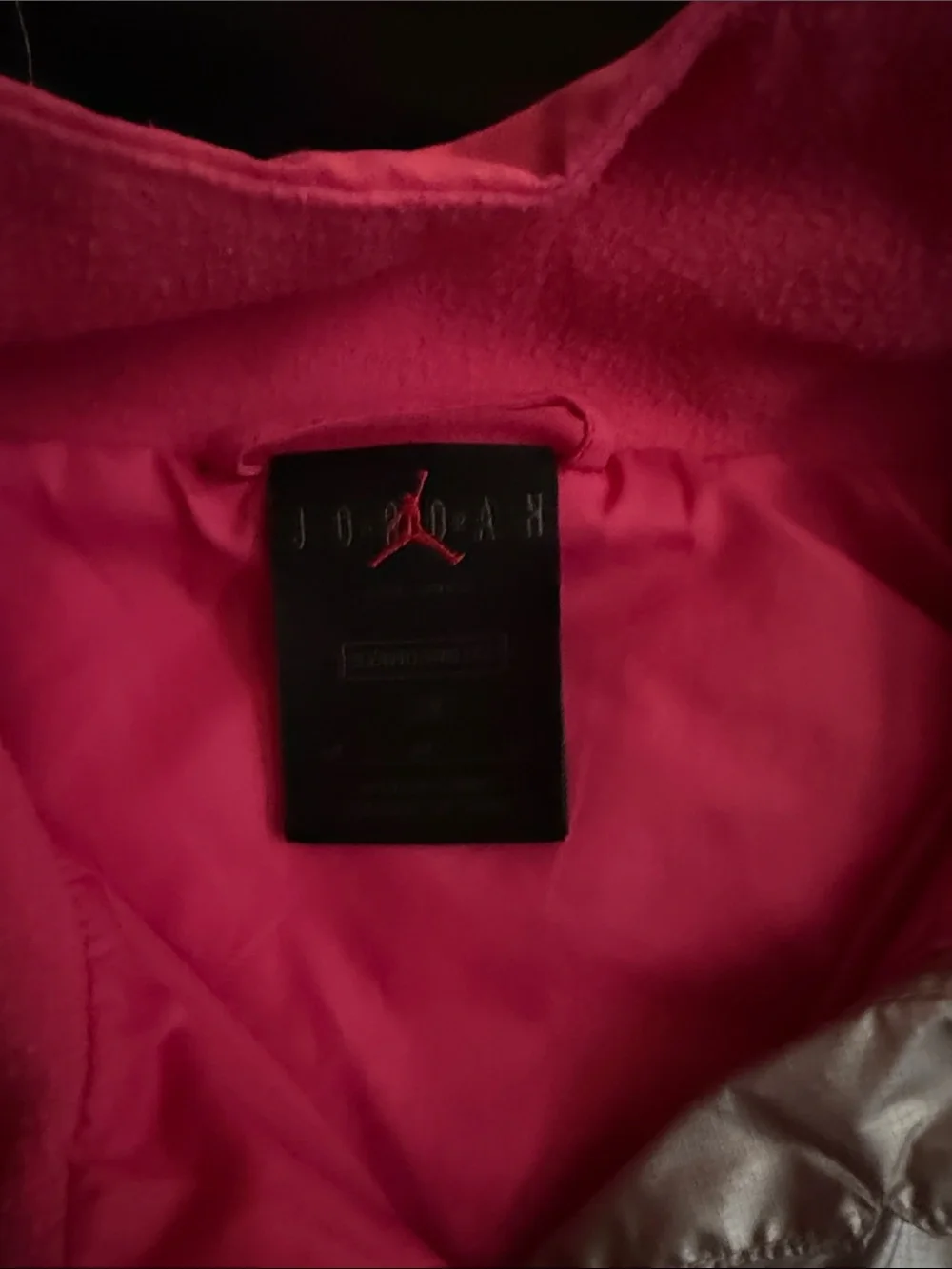 Jordan Pink and Silver Jacket with Yellow Accents